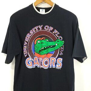 Vtg Florida Gators T-Shirt Mens XL Belton 90s Black Distressed USA